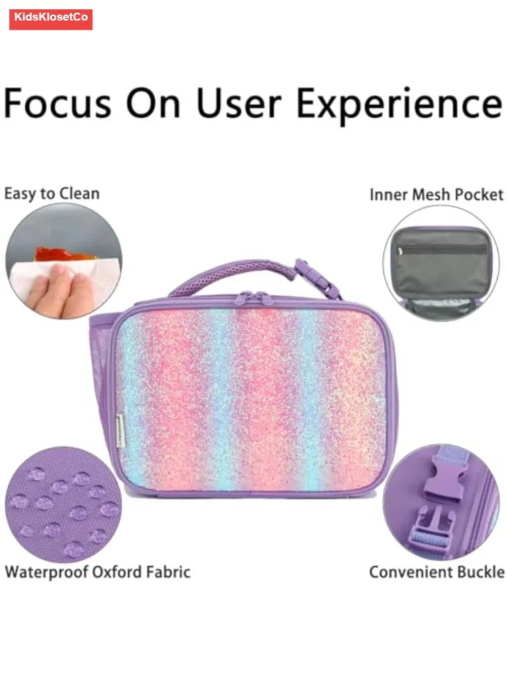 Insulated Lunch Box with Thermal Lining, Leak-Resistant, for Work or School